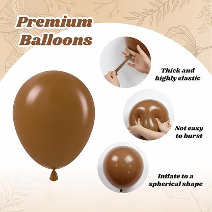 60pcs Brown and Gold Balloons for Neutral Bridal Shower, Baby Shower Party - Image 3