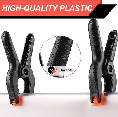 4 Pack Spring Clamps, 6inch Plastic Clips, Backdrop Clips, Big Clamps Heavy Duty - Image 3