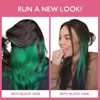 WENNALIFE Green Clip in Hair Extensions Real Human Hair 35g 6pcs 22 Inch Colored Hair Extensions for Kids Women Colorful Hair Pieces Pop-up Style Straight Extensiones De Cabello Humano Con Clip