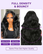 9x6 SKINLIKE Real HD Lace Closure Wig, Body Wave 180% Density 0.10mm Ultra-thin Swiss Lace Pre-plucked Bleached Small Knots With Baby Hair Glueless wigs Human Hair 24 Inch