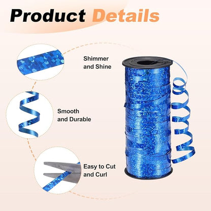 PATIKIL Glitter Curling Ribbon 100yds x 1/5" Plastic Balloon String Ribbon | - Image 3