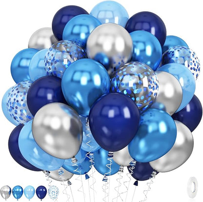 Blue Silver Balloons for Boys by Jobkoo