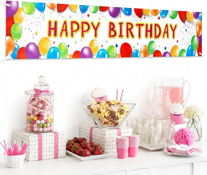 Letjolt Happy Birthday Banner Balloon Sign Huge Party Supplies 6 Feet | by Letjolt
