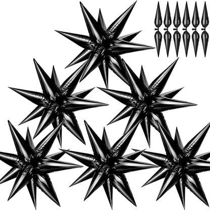 Black Star Balloons, Spike Cone Mylar Balloon by GCTWFYK