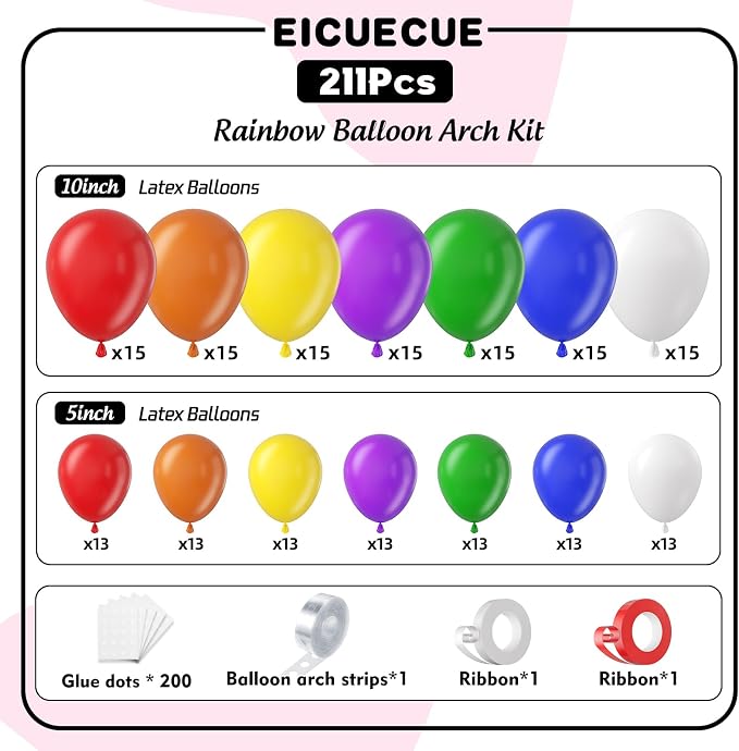 Rainbow Balloon Arch Kit - Image 2