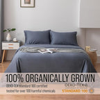 Bella Coterie | Luxury Bamboo Standard Size Pillowcase Set | 100% Organically Grown Bamboo Viscose | Ultra Soft | Cooling | 2 Pcs [Slate Blue]