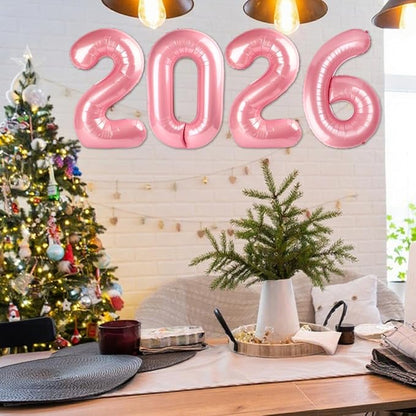 2026 Balloon Numbers Party Decorations, 40In Pearl Pink Balloons | Eye-catching - Image 3