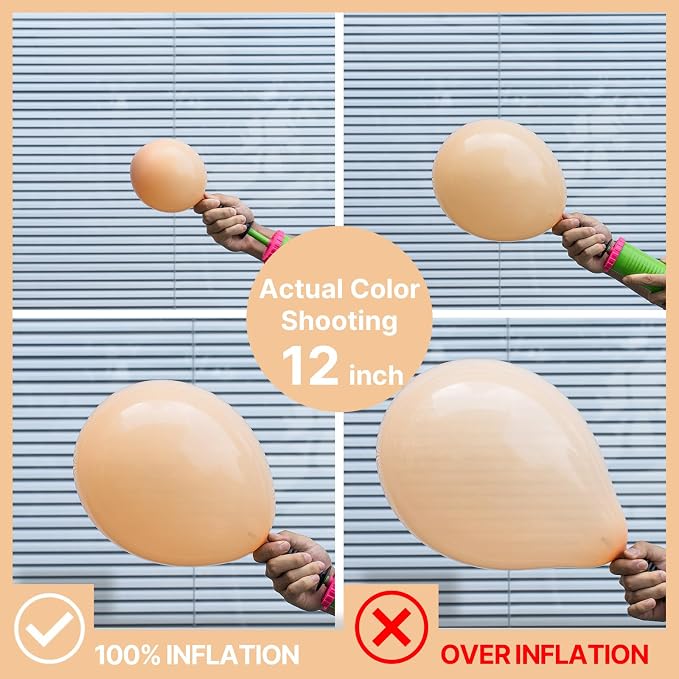PartyWoo Nude Balloons 50pcs Apricot Boho Fall Neutral Color | 12 Inch Balloons - Image 4
