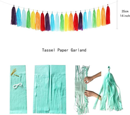 Rainbow Red-Orange Green-Blue Purple Party-Decorations - Image 5