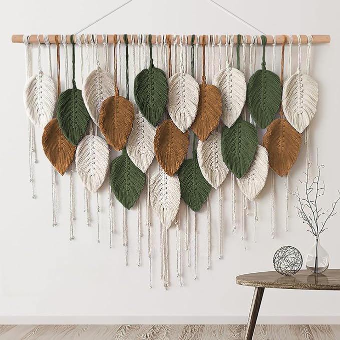 Large Macrame Wall Hanging Boho Woven Tapestry Chic Home Decor Wall Art | by KHOYIME