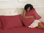 Sunflower Queen Pillowcases Set of 2, 100% Cotton Queen Size Pillow Cases 2, 20×30 inches Jester Red, Soft and Breathable