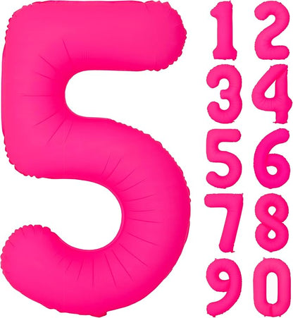 40 in Fluorescent Pink Birthday Balloon Number 5 Pink Fluorescent Number 5 | by Exquisitehighqualitypartydecorationstomeetyoureveryneed%EF%BC%81