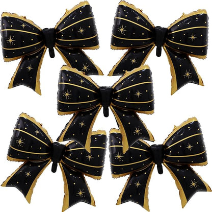 38 Inches Bow Balloon Black Star by Vuzvuv