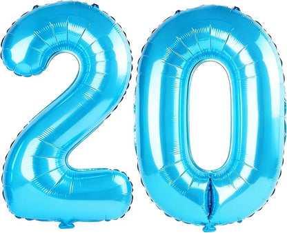 40 Inch Number 20 Balloons for 20th Birthday Party Decorations, 0-100 Jewelry by FOBELEC