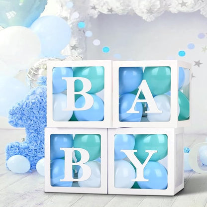 Baby Boxes with 4 Letters, 40 Blue Balloon - Image 7