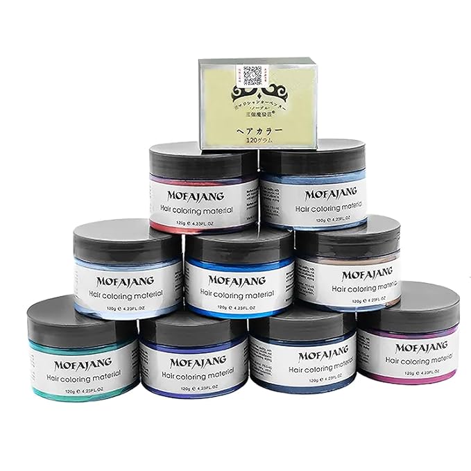 Pink Temporary Hair Wax Color 4.23 oz - Easy Washout Temporary Hair Color Wax for Halloween Cosplay, Party (Pink, Pink)