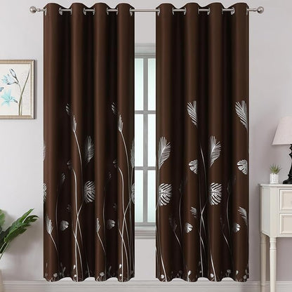 Brown Thermal Insulated Blackout Curtains 72 Inches Long by ESTELARTEXTILER