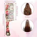 Wide Tooth Comb,Effortless Tangle Removal for Curly, Wet, Long Hair Wet,Cute Aesthetic Design for Women Men and Girls (Red-04)
