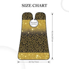 Non-Stick Beard Bib for Shaving, Black Gold Glitter Cheetah Leopard Print Shave Bib, Waterproof Hair Catcher with Suction Cups, Grooming Apron Men Husband