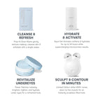 NuFACE MINI+ Microcurrent Facial Device Ultimate Uplift Holiday Kit - Brilliant White Face Sculpting & Contouring Device with Aqua Gel, Power Patches, Prep-N-Glow Skin Care Wipes & Luxe Gift Box