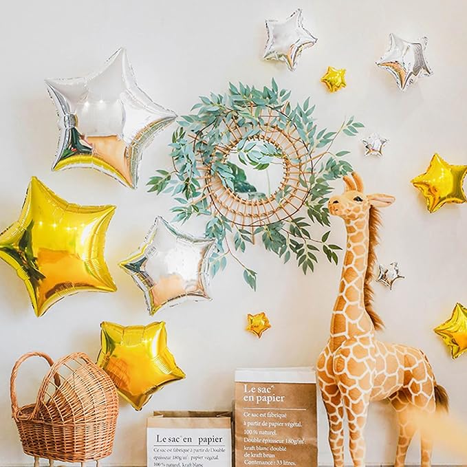 Silver Star Balloons, 50 Pieces 10" Star Balloons, PSKJATIN 50 Pieces 10" Star - Image 5