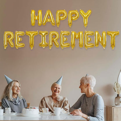 2 Set 30Pcs Gold Happy Retirement Letter Balloons 16in Balloon Foil Letter - Image 7