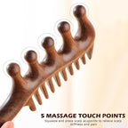 2 in 1 Wooden Comb for Scalp Massage Hair Growth, Wide & Fine Tooth Comb for Stress Relief, Gua Sha, Styling Hair, Scalp Massager Tool Upgrade