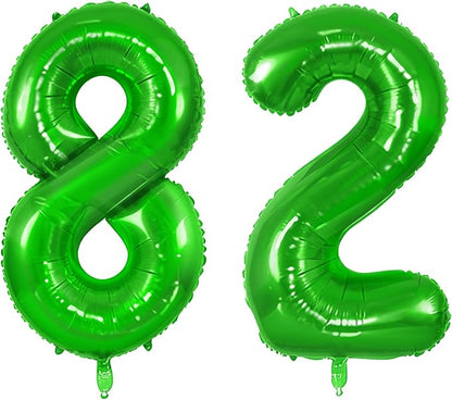Number 82 Balloons for 82nd Birthday Party Decorations, 0-100 Large No.82 by Joycard