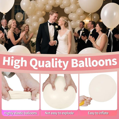 Sand White Balloon Arch Kit 111Pcs 18 12 5 Inch Latex Party Balloons Garland - Image 3