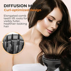 Large Round Volumizing Brush Attachment for Dyson Airwrap Stylers (HS01/HS05) - XL Oval Copper Hair Brush for Bouncy Blowout, Root Lift & Salon Curls (Upgraded Diffuser)