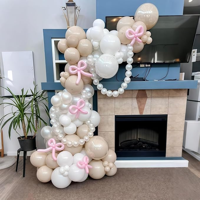 Pearl White Linking Balloons, Tails Balloon - Image 6