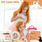 Temporary Orange Hair Color Wax for Kids, Women, Men - Washable Styling Mud, Instant Coloring Gel Cream for Girls, Boys, Teens - DIY Dye for Cosplay, Halloween, Children's Day