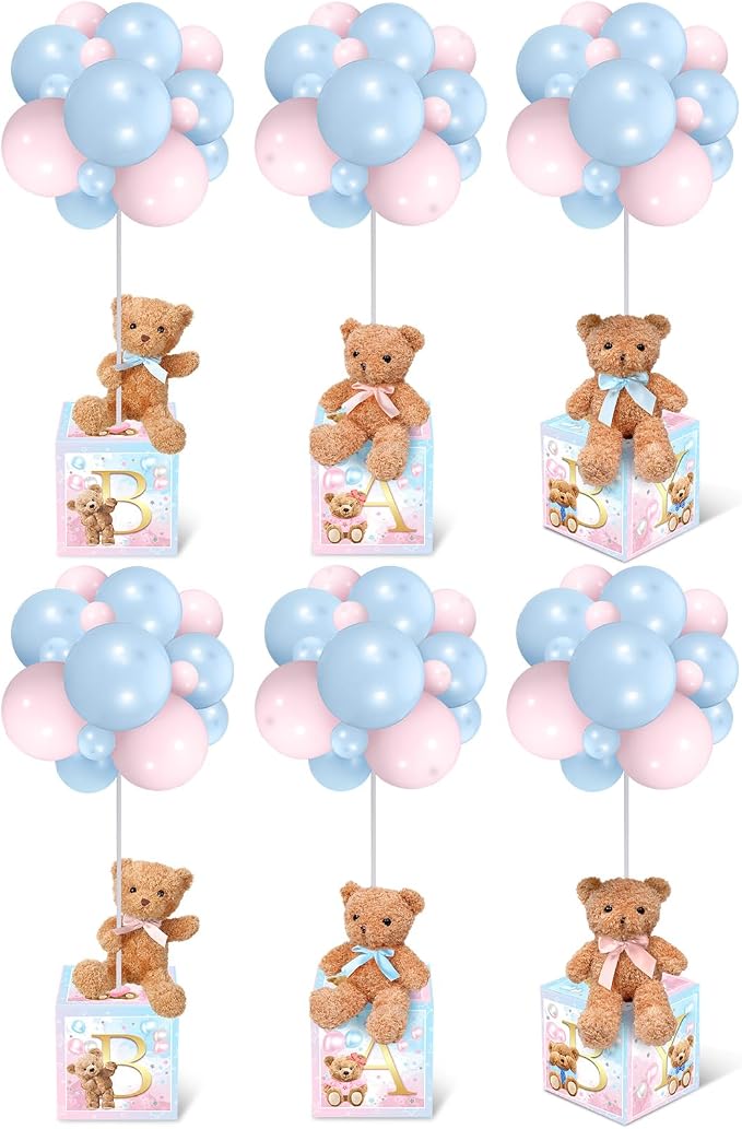 Lenwen 6 Sets Baby Letter Boxes Decorations Table Centerpieces by Lenwen