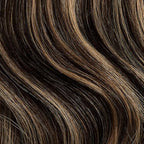 Luxy 100% Remy Human Hair – Halo Clip-In Hair Extensions –Natural Looking Volume & Length - One-Piece - Easy 5-Min Application 180 grams 20" Mocha Brown Highlights