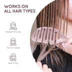 Detangler Hairbrush, Vented Detangling Brush for Straight, Wavy, Curly and Fine Hair, Quick Smoothing for Women and Men, Eco-Friendly & Sustainable Material (Pink)