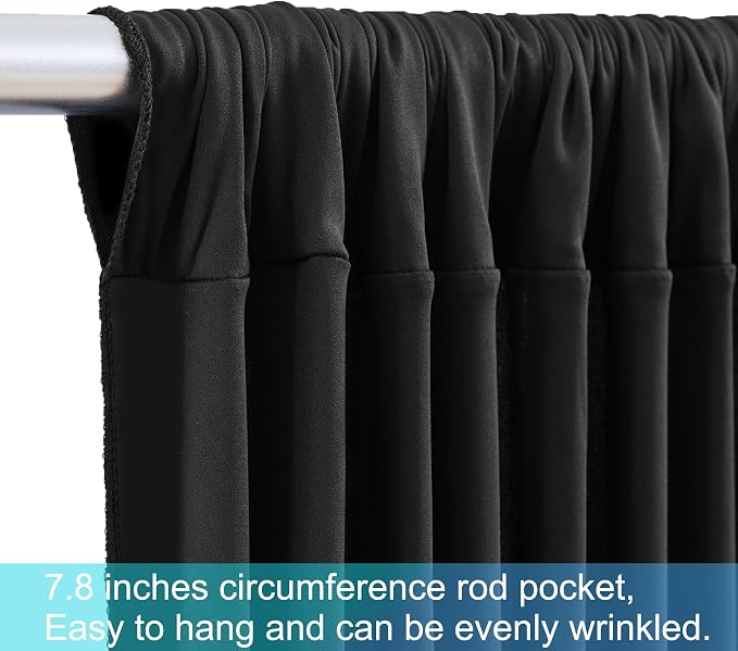 8 Panels Black Backdrop Curtains - Image 8