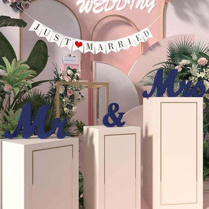 VIOPVERY Wooden Mr & Mrs Wedding Sign - Image 4