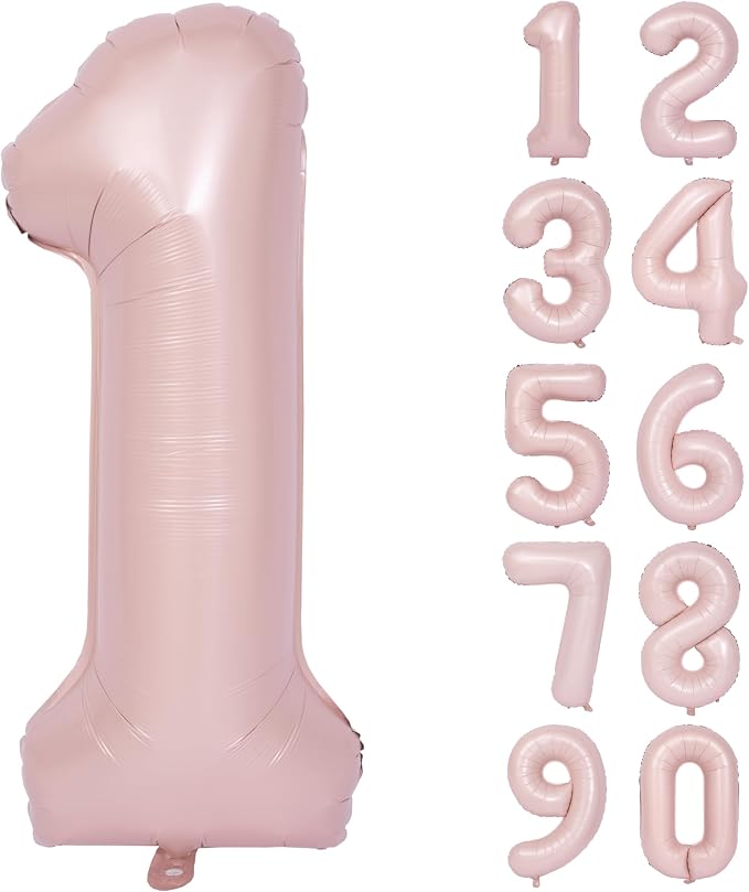 40 In Matte Pink Number Balloons Helium Foil Mylar Balloon Party Digital 1 | by Exquisitehighqualitypartydecorationstomeetyoureveryneed%EF%BC%81