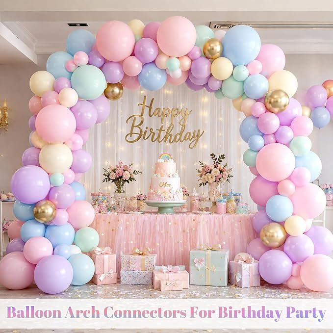 100 PCS Reusable Balloon Clips, Plastic Balloon Arch Connectors | Clear Balloon - Image 2