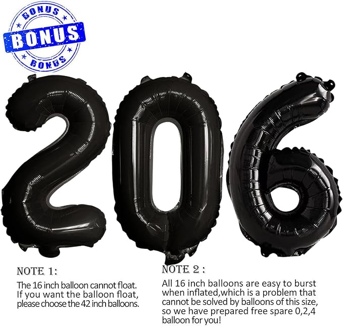 2026 Foil Number Balloons for 2026 New Year Eve Festival Party Supplies - Image 2