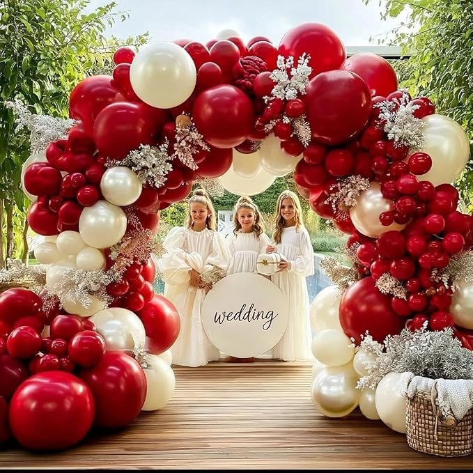 Pearl White Balloon Arch Double Stuffed Pearl White Sand Balloon Garland Kit - Image 6
