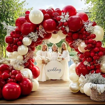 Pearl White Balloon Arch Double Stuffed Pearl White Sand Balloon Garland Kit - Image 6