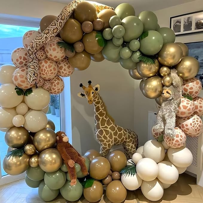 Sage Green and Brown Fall Balloons - Image 4