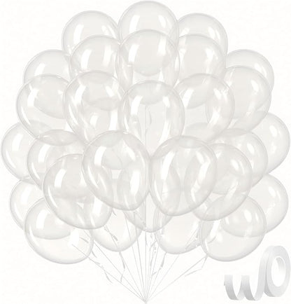 Clear Balloons 12 inch, Transparent Latex Balloons 50pcs Party Balloon by Awenztech