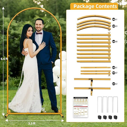 6.6 FT Wedding Arch Backdrop Stand - Image 7