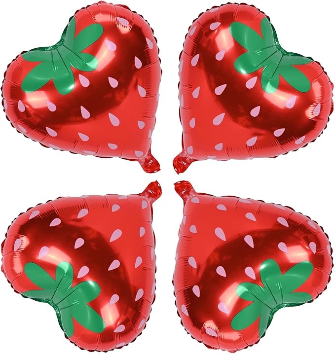 18 Inch Strawberry Foil Balloons by Paeyeq