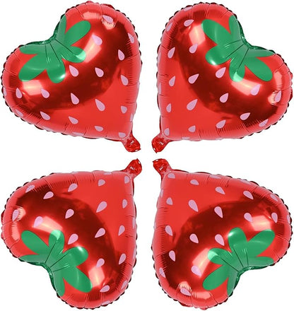 18 Inch Strawberry Foil Balloons by Paeyeq