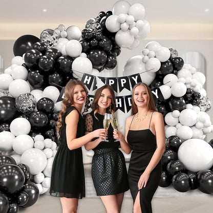 Black and White Balloon Arch Kit - Image 4