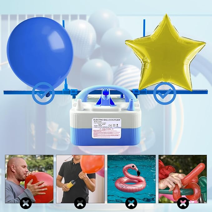Balloon Pump Electric, 110V 600W Balloon Blower Inflator Dual Nozzle Air Pump - Image 5