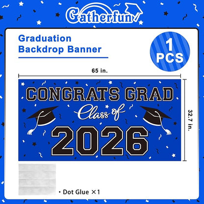 Graduation Party Decorations 2026 Plastic Backdrop - Image 2